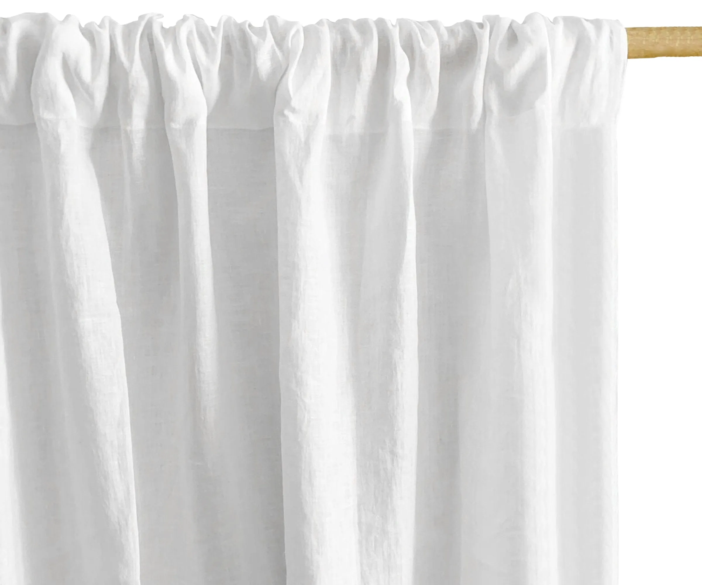 100 % Linen Curtains - White Curtains