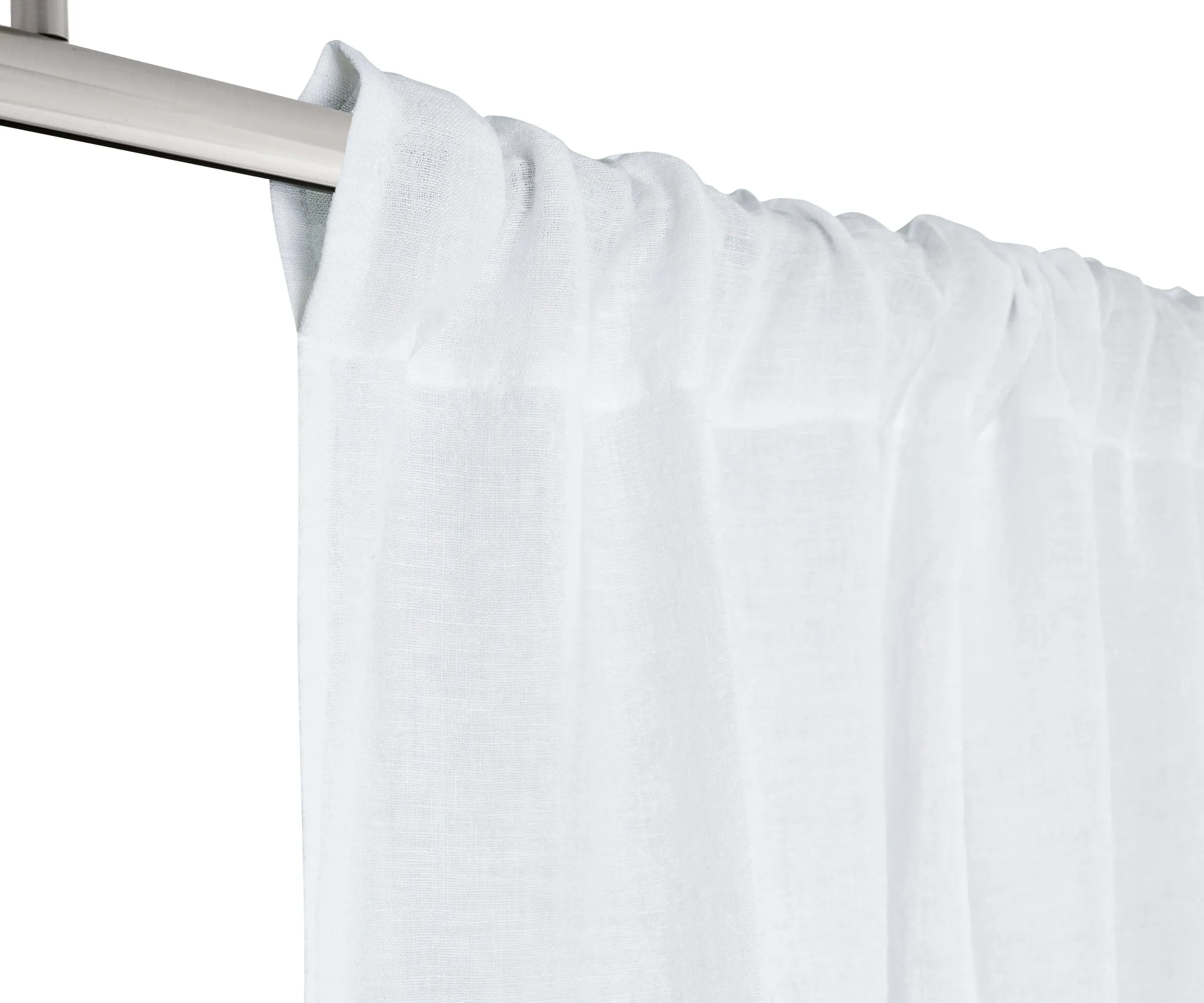 100 % Linen Curtains - White Curtains