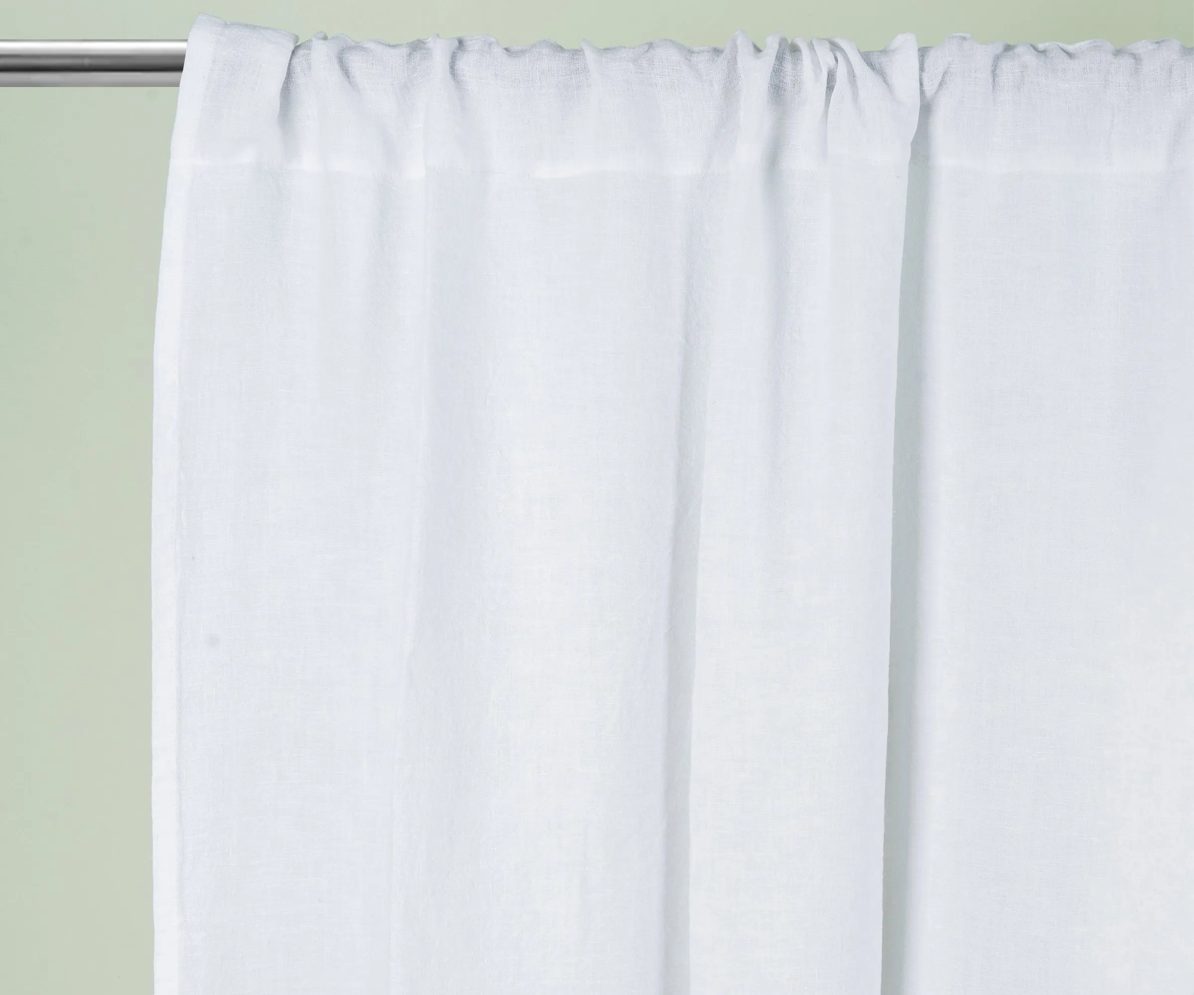 100 % Linen Curtains - White Curtains