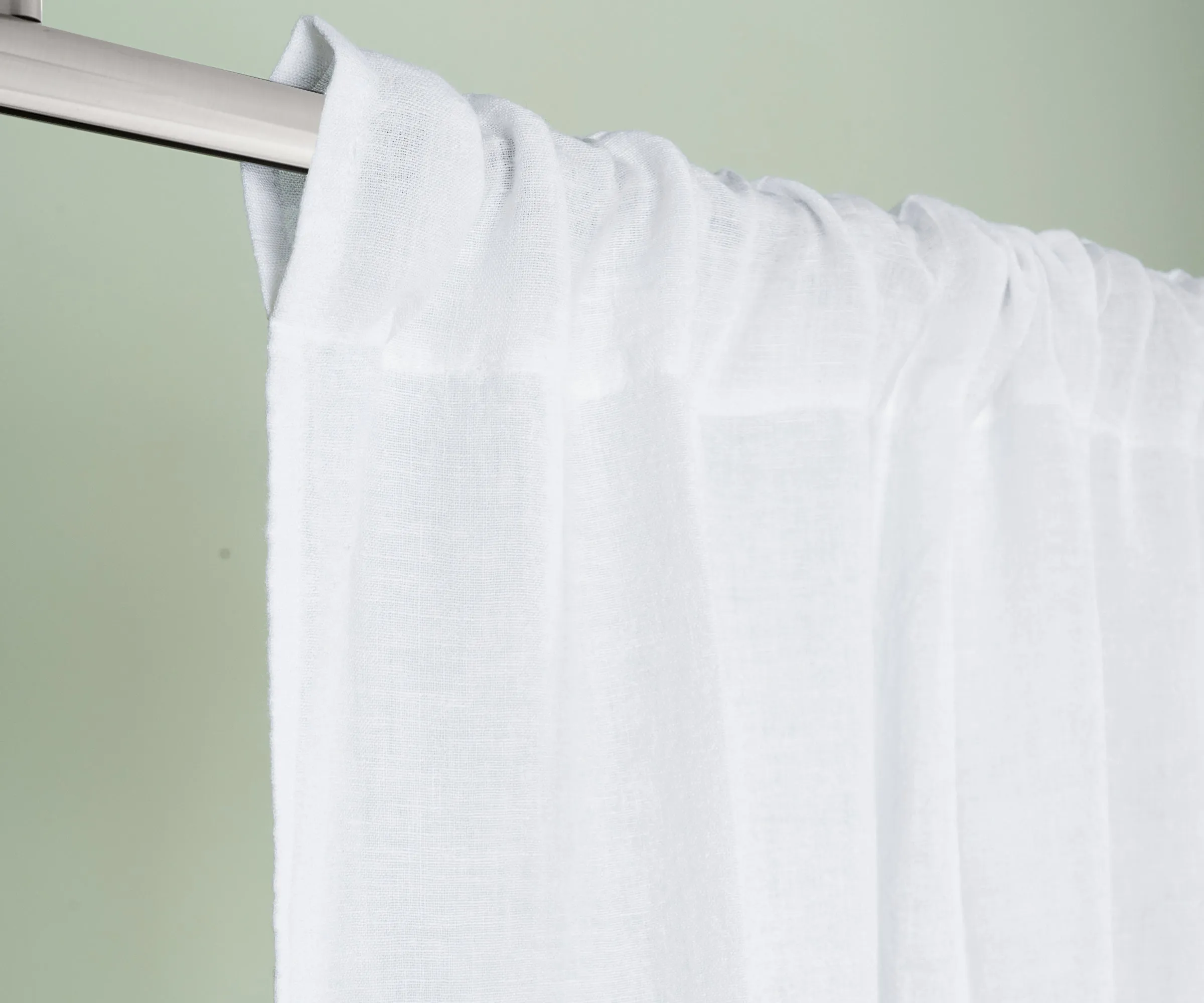 100 % Linen Curtains - White Curtains