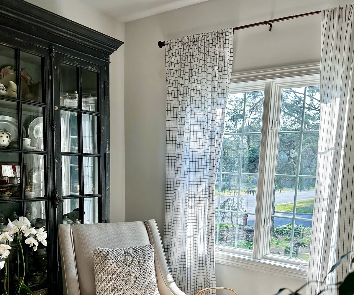 100 % Linen Curtains - White Curtains