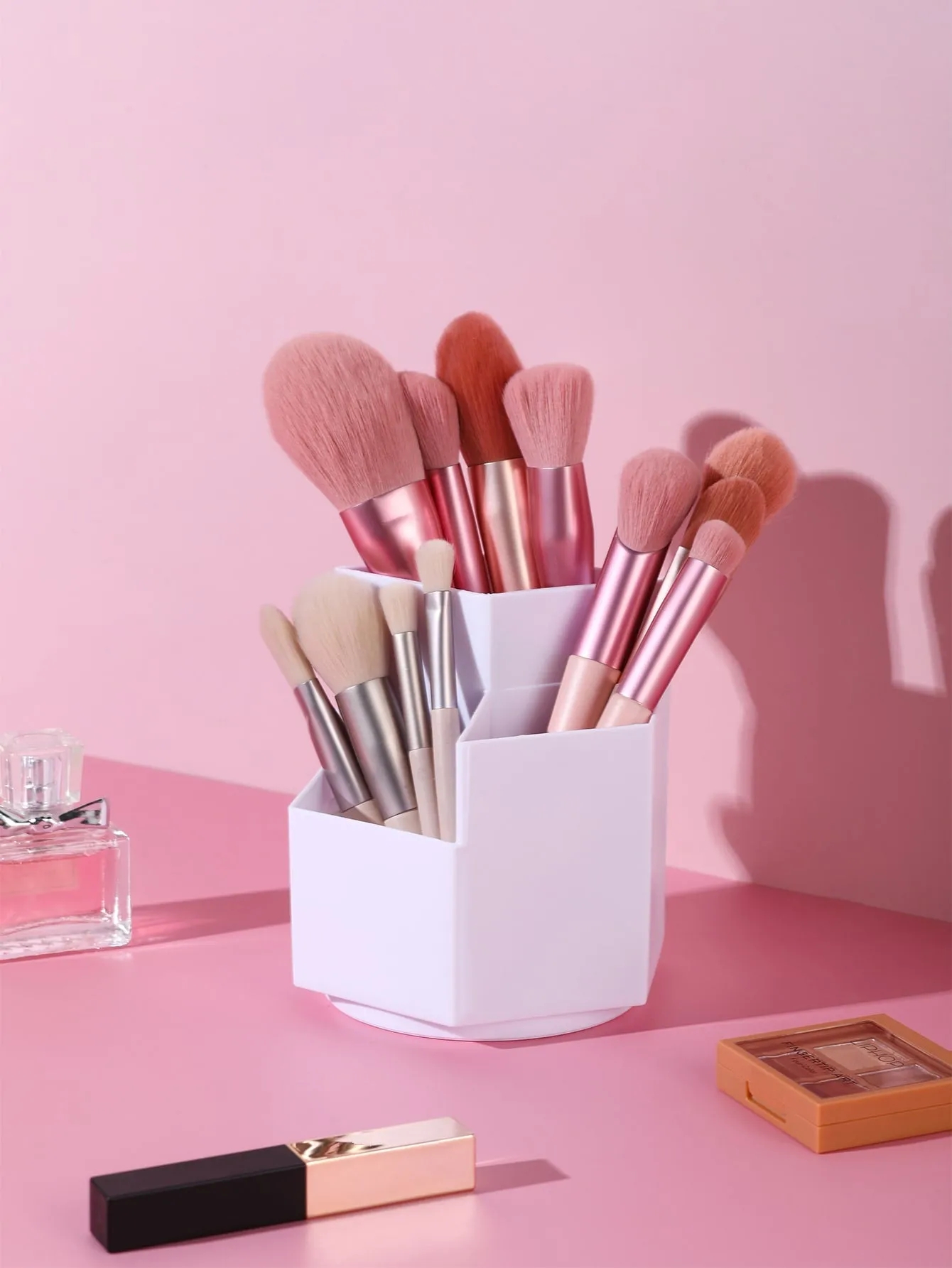 1pc Rotatable Makeup Brush Storage Box