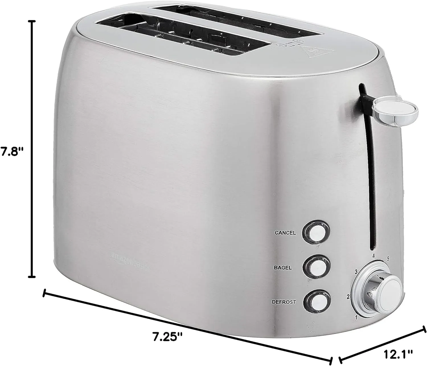 2 Slot Toaster with 6 Browning Settings and Removable Crumb Trays