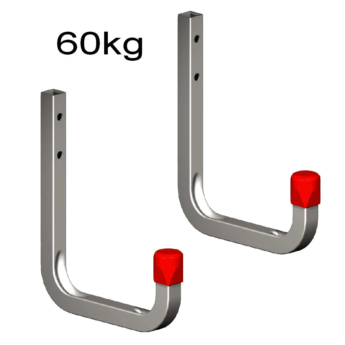 2 x 115mm Storage Wall Hooks 60kg Galvanised Steel