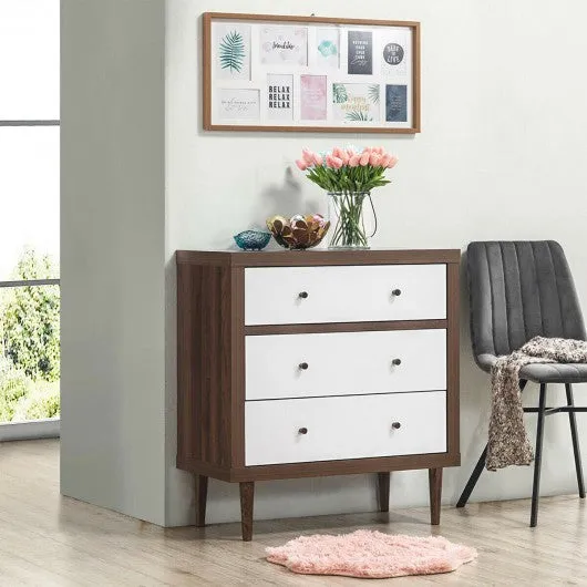 3 Drawer Dresser Wooden Chest Storage Freestanding Cabinet