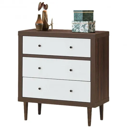 3 Drawer Dresser Wooden Chest Storage Freestanding Cabinet