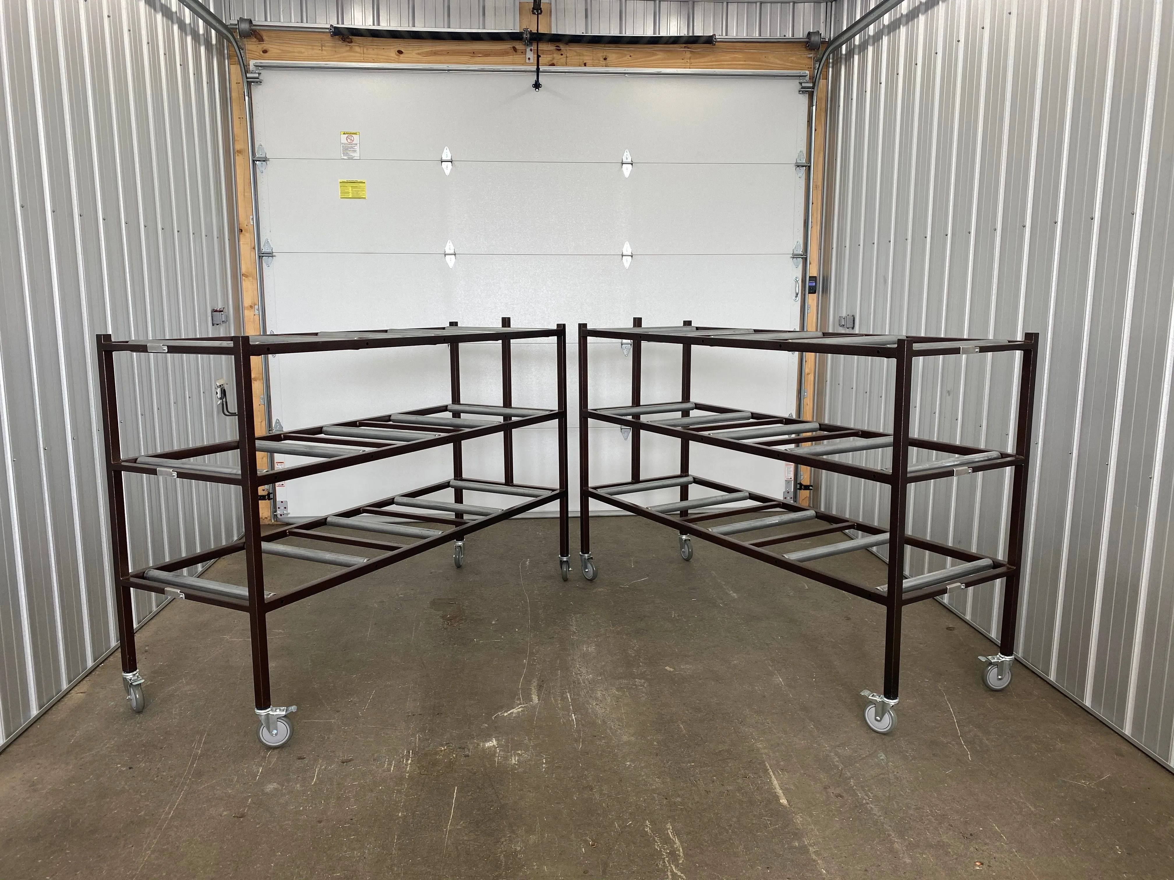 3 Tier End Loading Mortuary Roller Rack  Model # AMC 3TEL