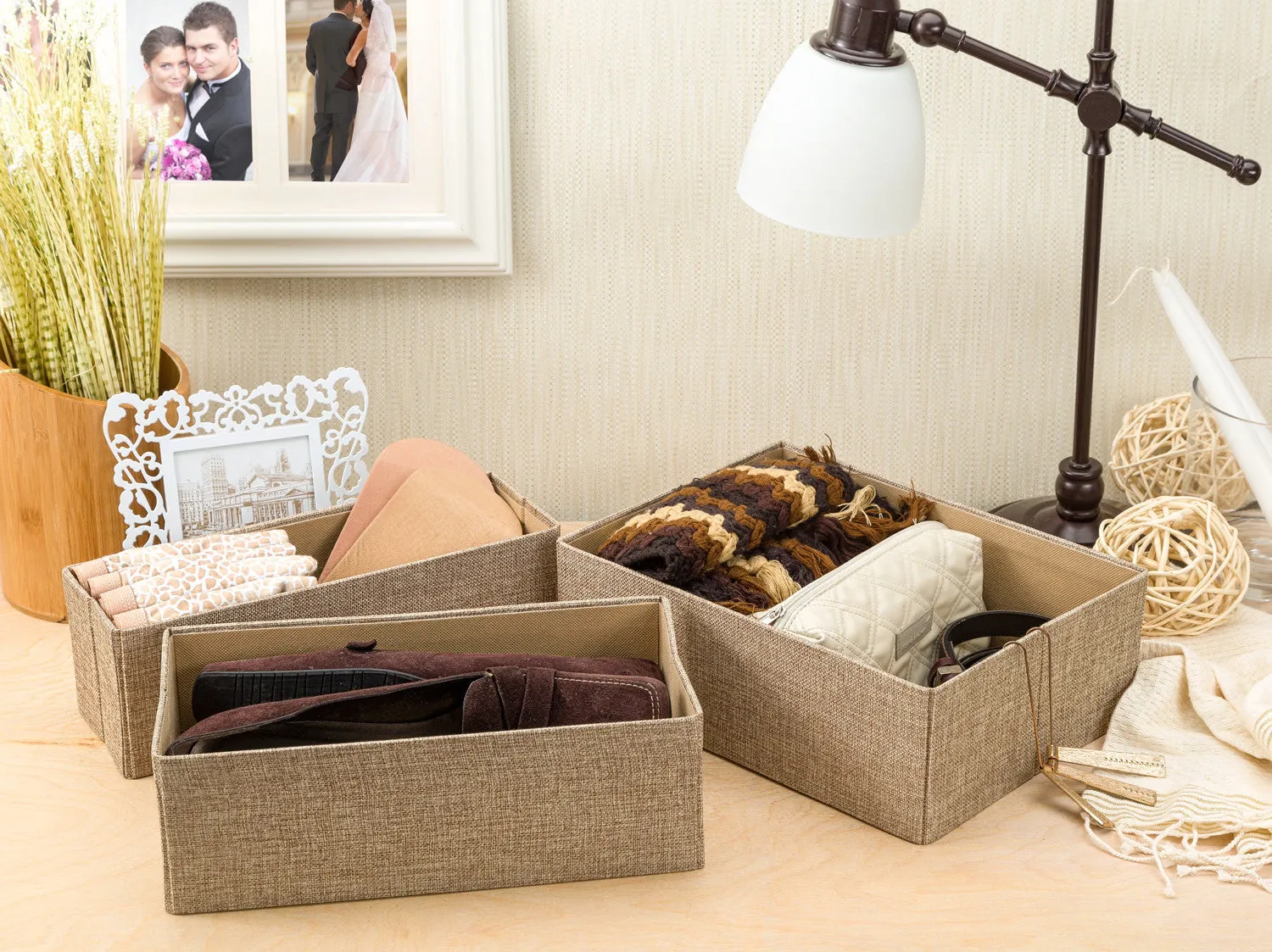 3Pcs Set Decorative Foldable Organizers - Sand Dunes  (Wholesale)