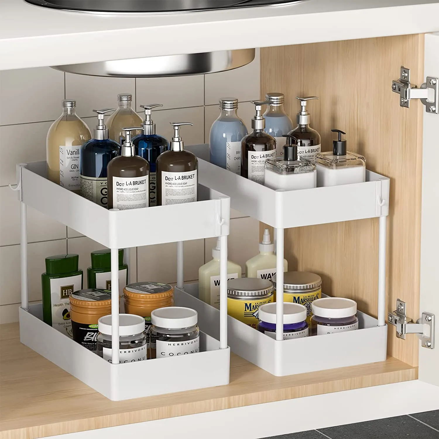 4070 Under Sink Organizers, Practical, Durable, Easy to Clean, Under Sink Shelf for Kitchens