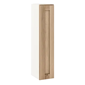 42" Tall Natural Color White Oak Shaker 1-1/4" Overlay Wall Cabinet - Single Door 9", 12", 15", 18", 21"