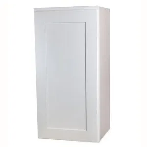 42" Tall White Shaker 1-1/4" Overlay Wall Cabinet - Single Door 9", 12", 15", 18", 21"