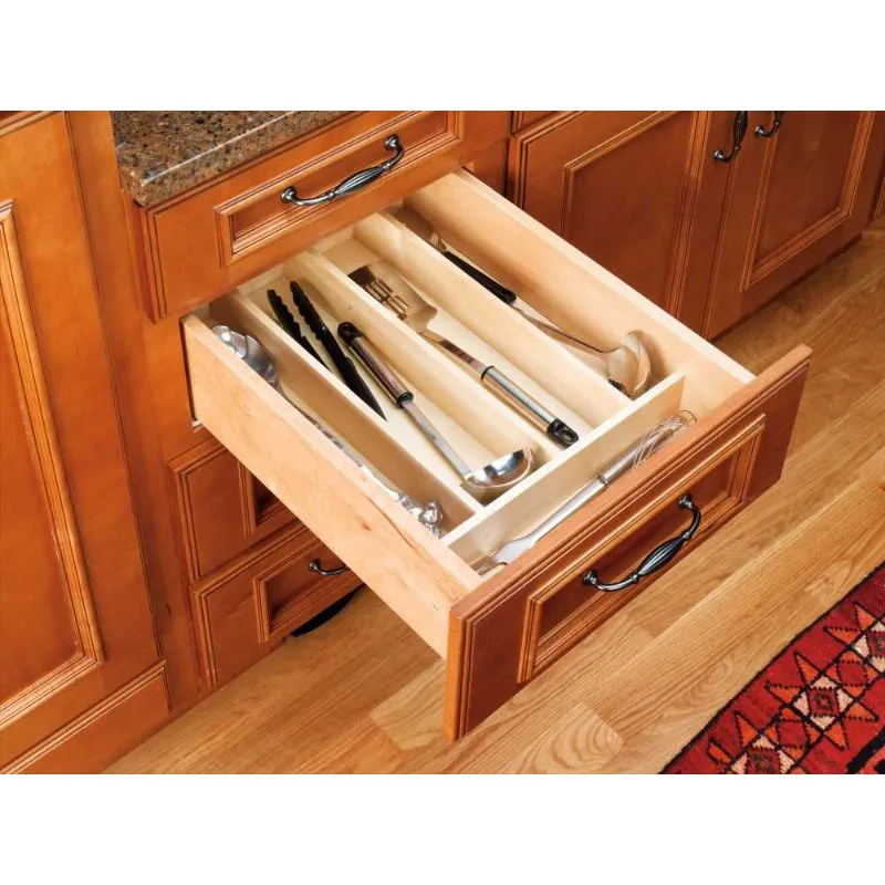 4WUT Series Natural Maple Utensil Tray (33.13" x 22" x 2.88")