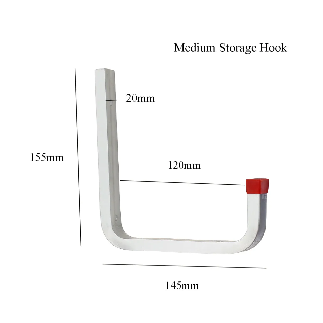 6 x Aluminium Universal Storage Wall Hooks