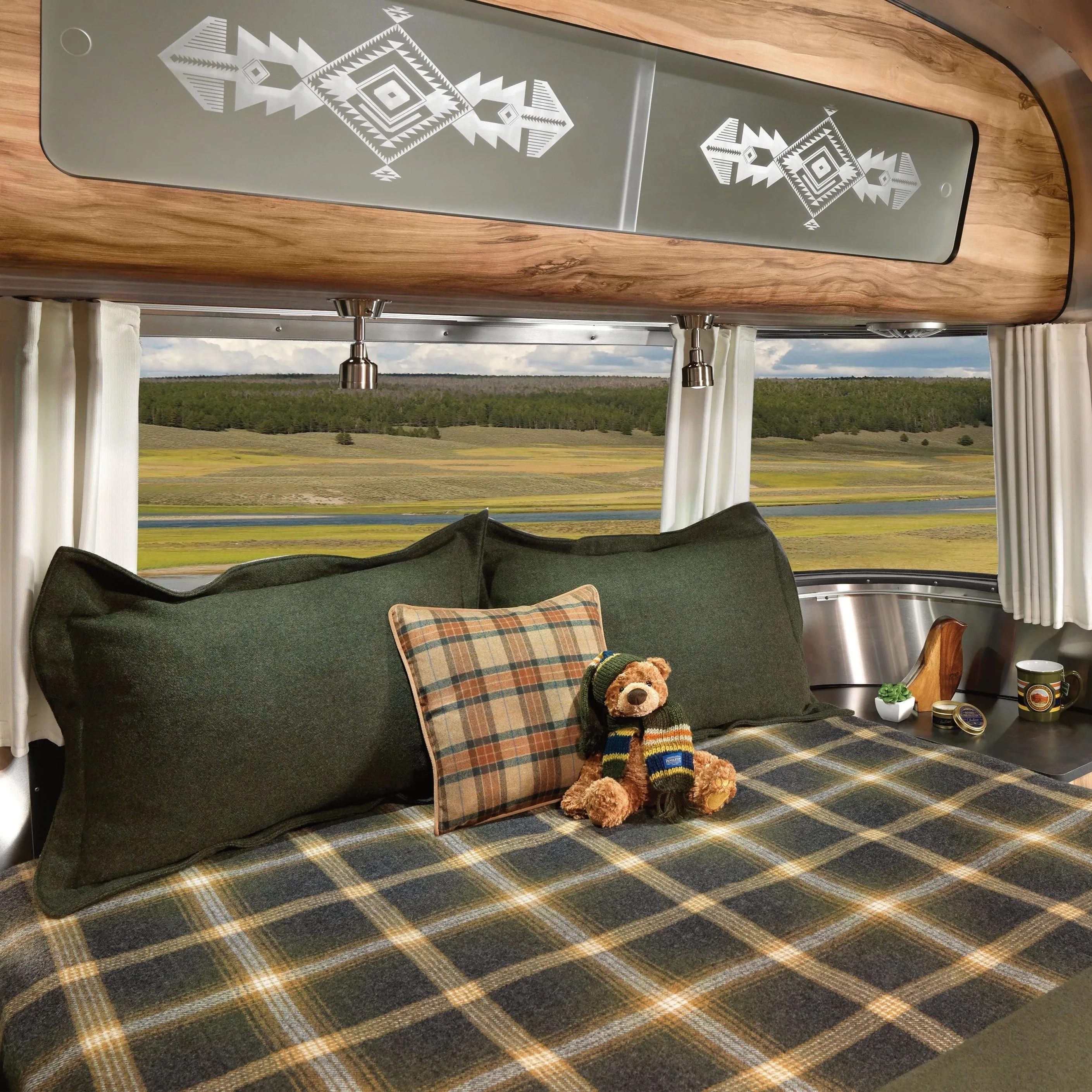 Airstream Solid Custom Curtains for Pendleton Travel Trailers