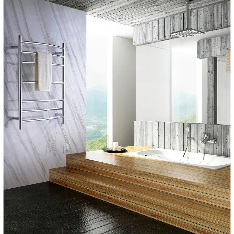 ANZZI Gown 7-Bar Stainless Steel Wall Mounted Towel Warmer