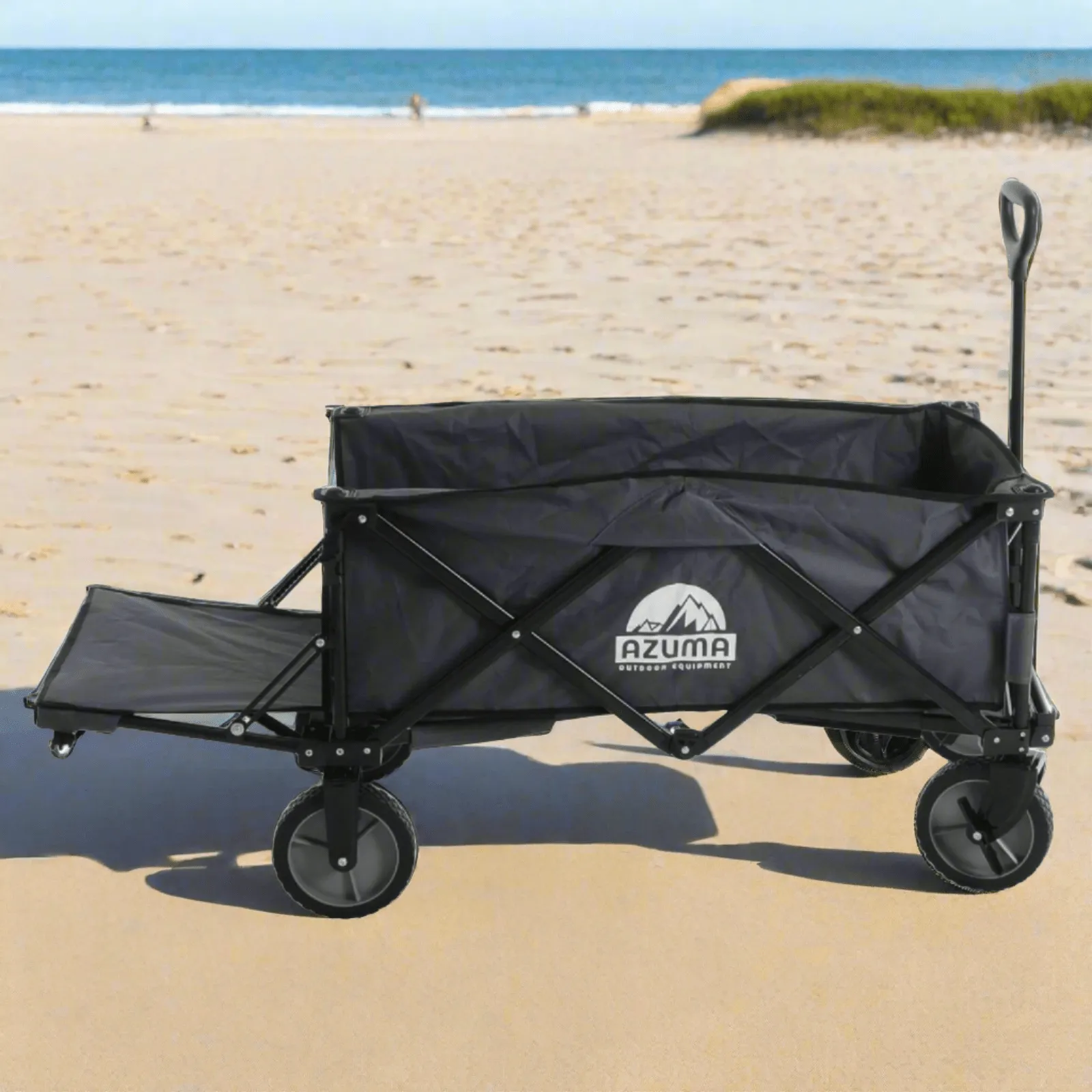 Azuma Folding Wagon Garden Trolley Cart Beach Camping Sports