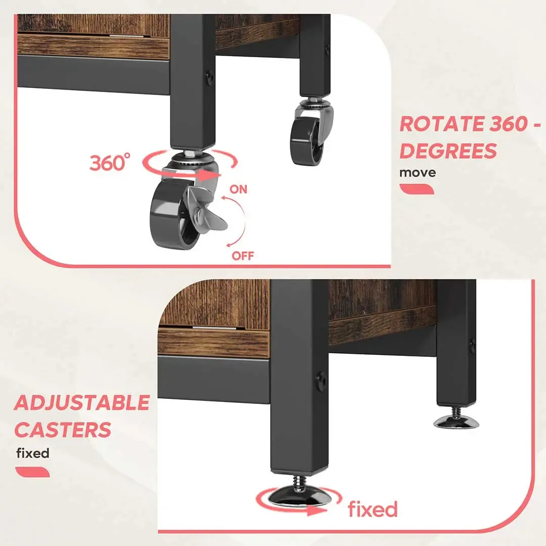 Bestier Microwave Stand with Storage Cabinet Bakers Racks