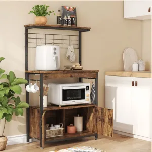 Bestier Microwave Stand with Storage Cabinet Bakers Racks