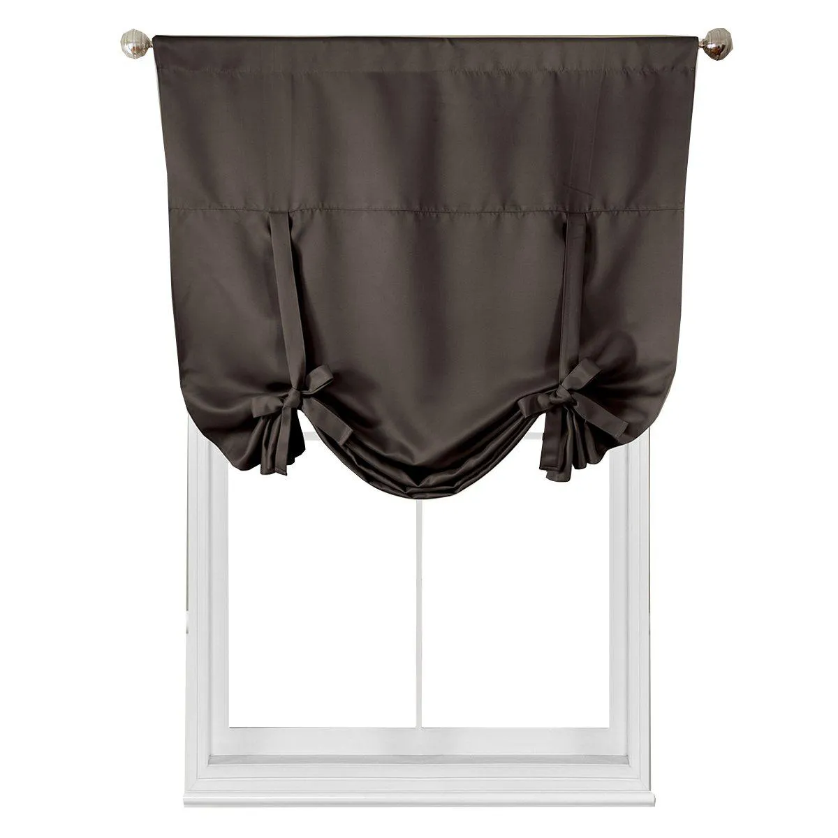 Blackout Weave Curtains Rod Pocket Tie Up Shade for Small Window ( 46" W X 63" L) Stanton