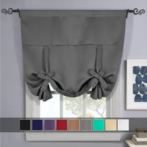 Blackout Weave Curtains Rod Pocket Tie Up Shade for Small Window ( 46" W X 63" L) Stanton