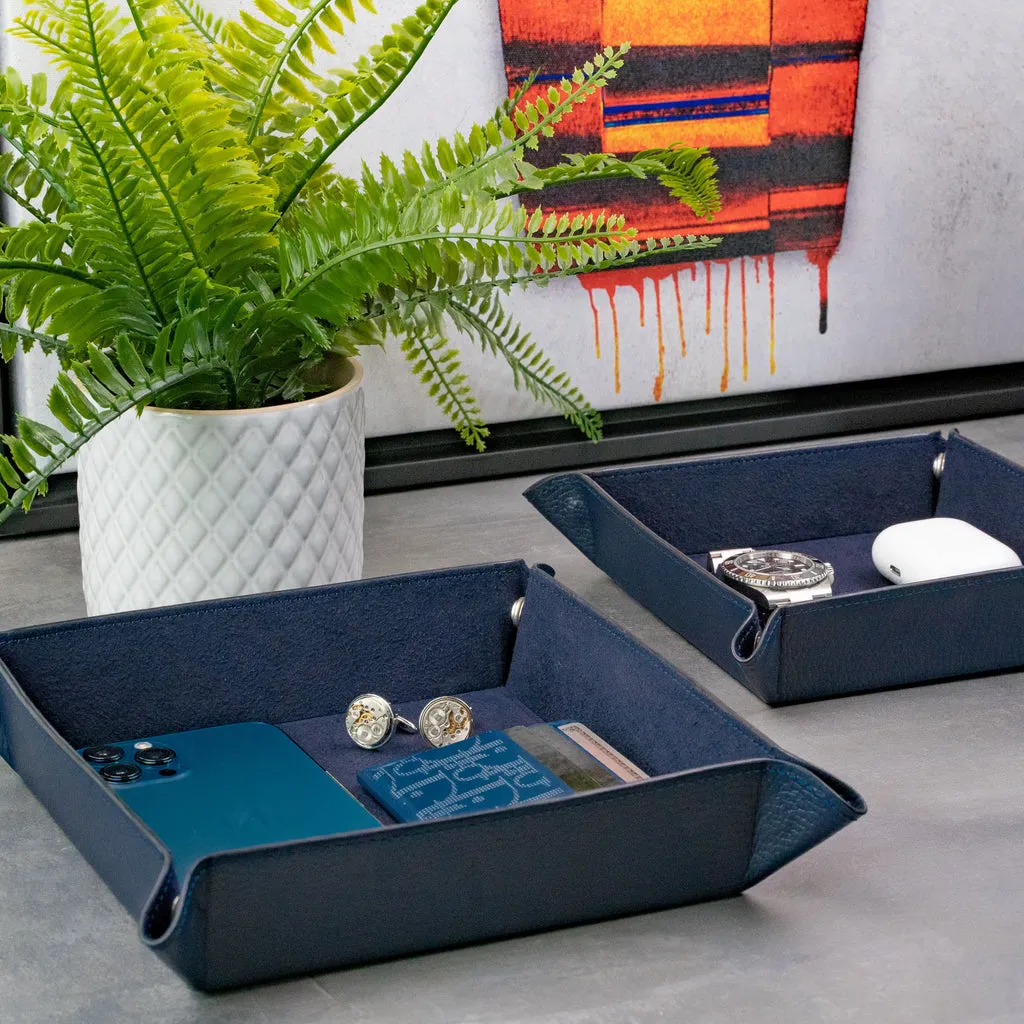 Blue Epsom Valet Tray – Set