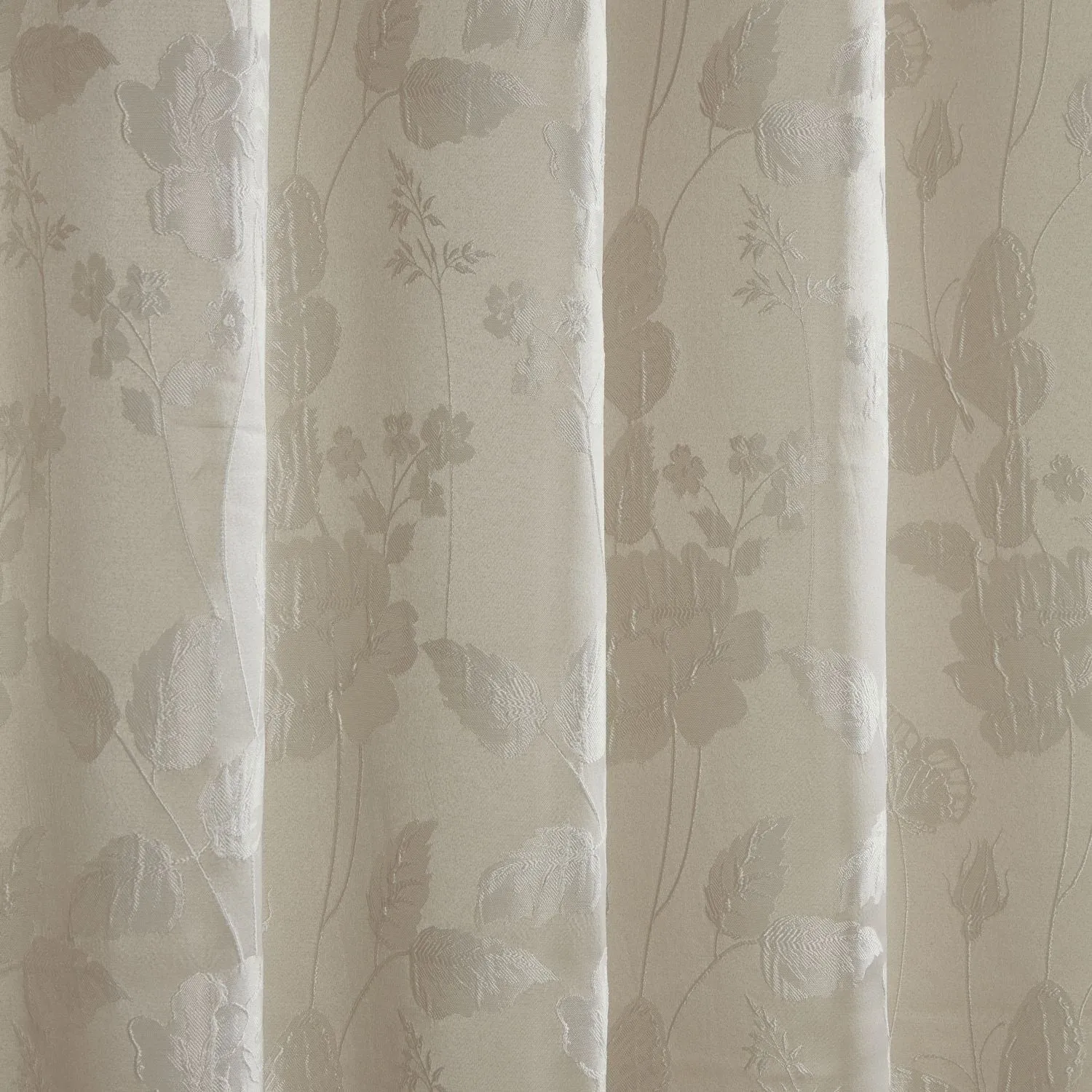 Butterfly Meadow Cream Lined Eyelet Jacquard Curtains