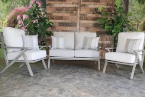 CABRILLO 3 PIECE SEATING SET - Love Seat and 2 Club Chairs