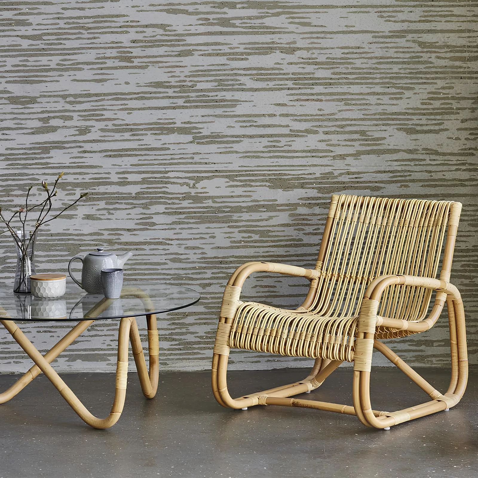 Cane chairs for Lounge | Bamboo Chairs for Living rooms- Kaia