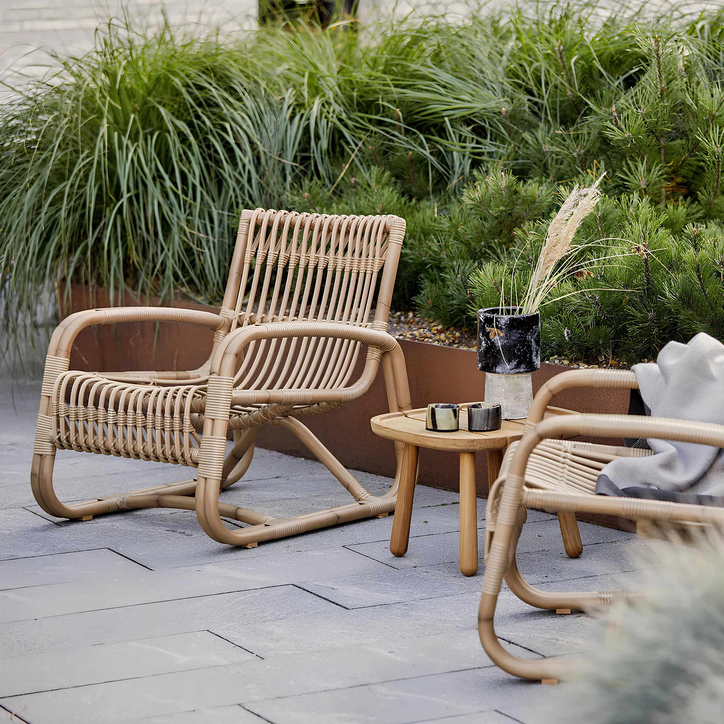 Cane chairs for Lounge | Bamboo Chairs for Living rooms- Kaia