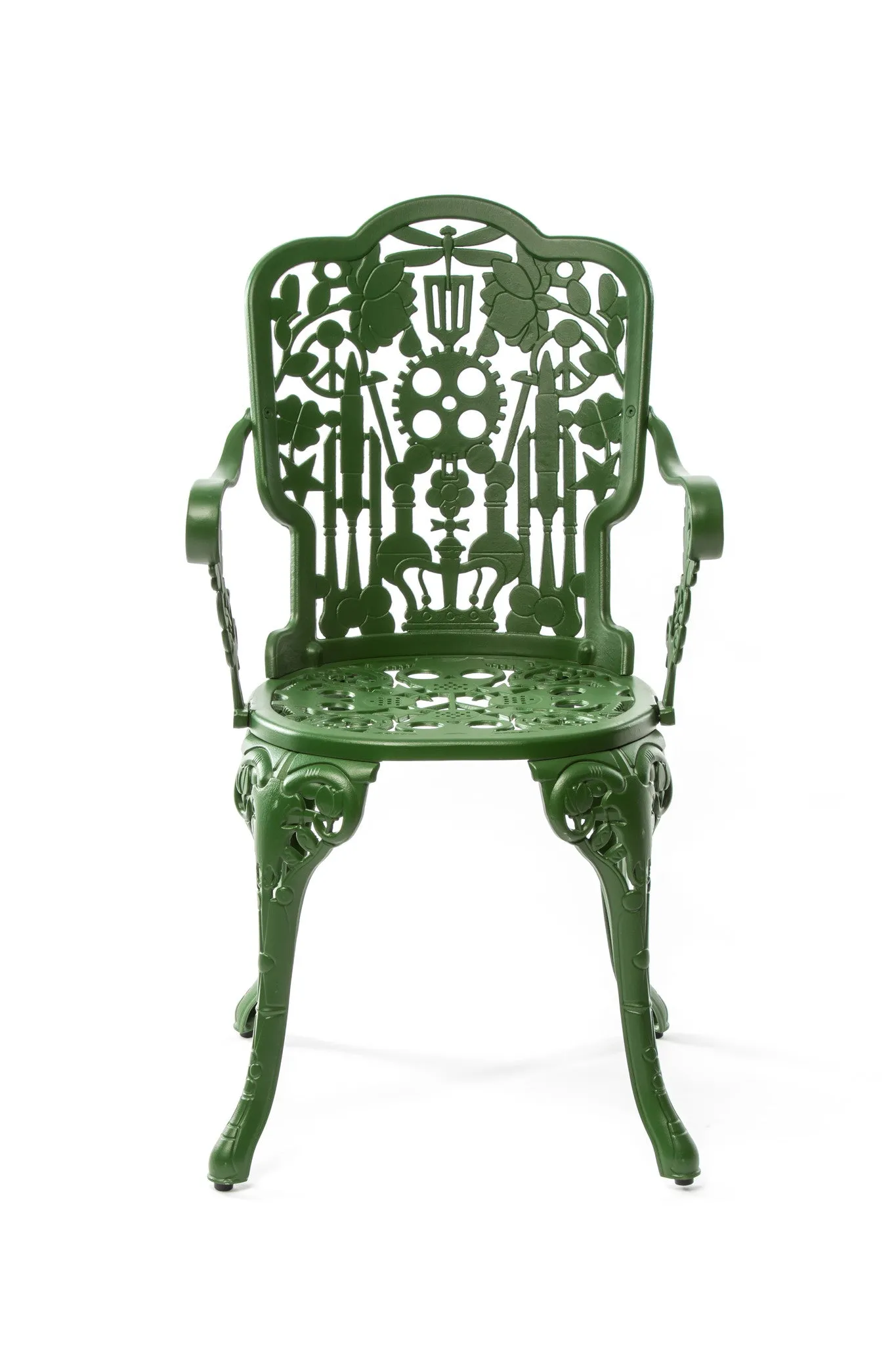 Cast Aluminum Powder Coated Armchairs from Italy