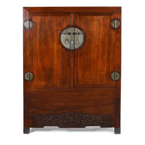 Catalpa Wood Ming Style Cabinet From Peking - 19thC