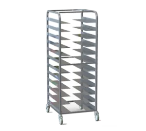 Optimized Title: Durable Choice Equipment Oval Tray Storage Rack, Model PR25-A-2318-64, Space-Saving and Versatile