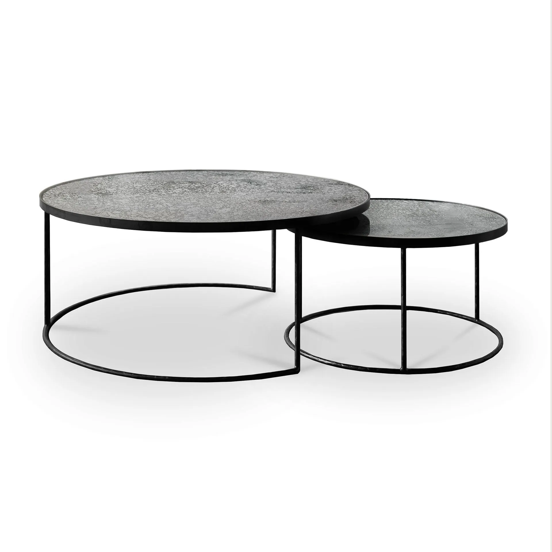 Clear Nesting Coffee Table - Set of 2