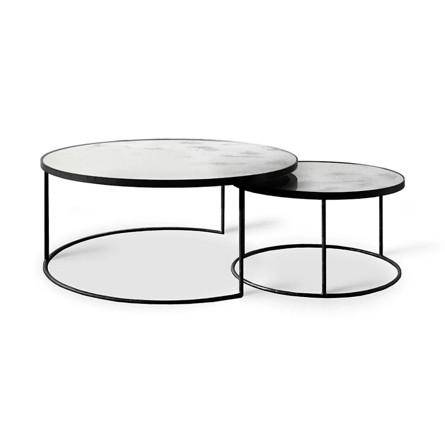 Clear Nesting Coffee Table - Set of 2