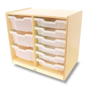 Clear Tray Double Column Storage Cabinet