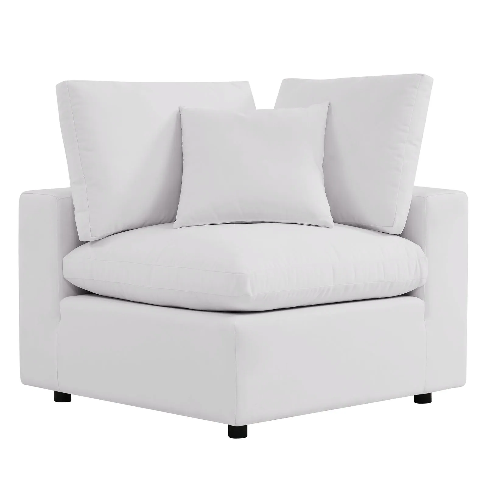 Commix 5-Piece Outdoor Patio Sectional Sofa White EEI-5589-WHI