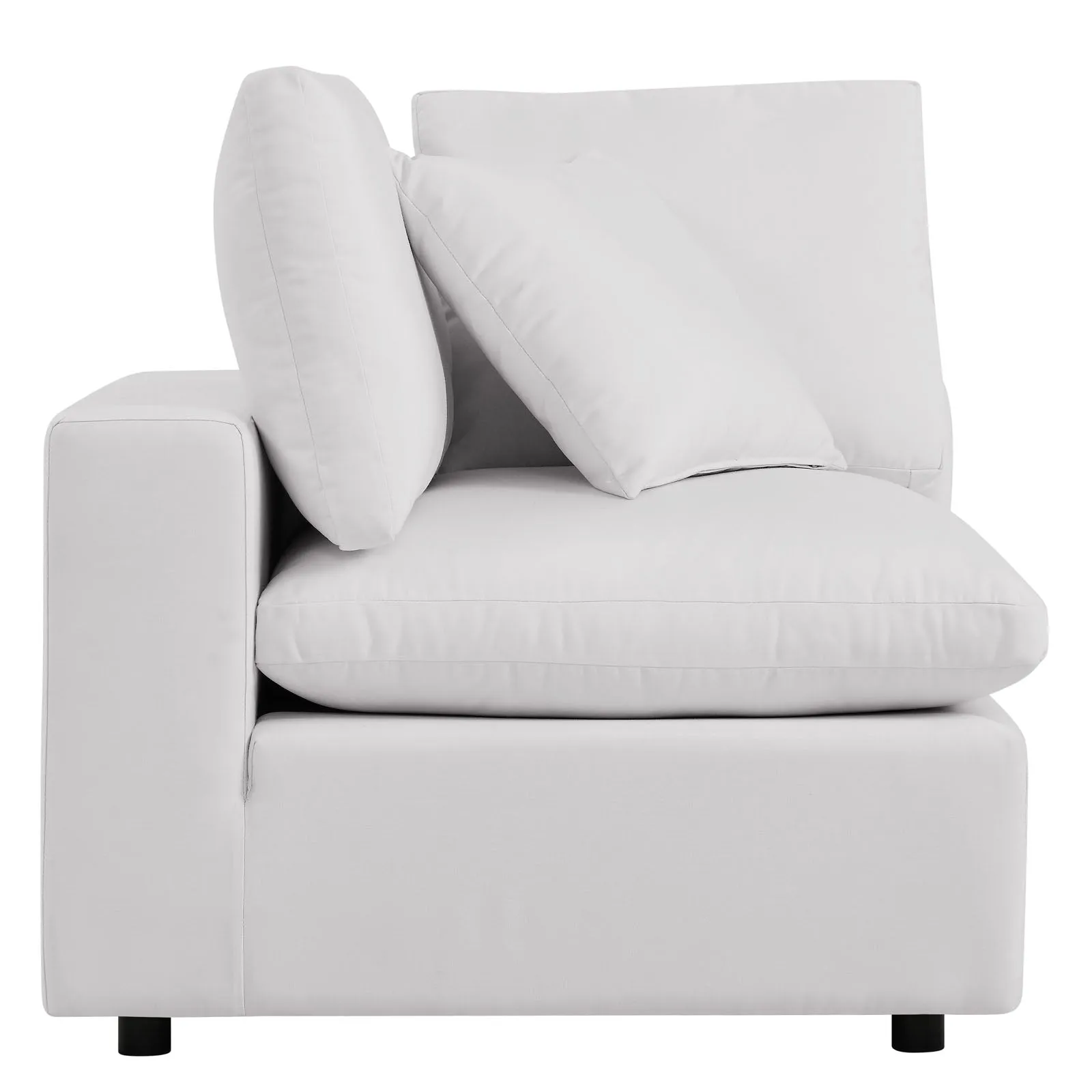 Commix 5-Piece Outdoor Patio Sectional Sofa White EEI-5589-WHI