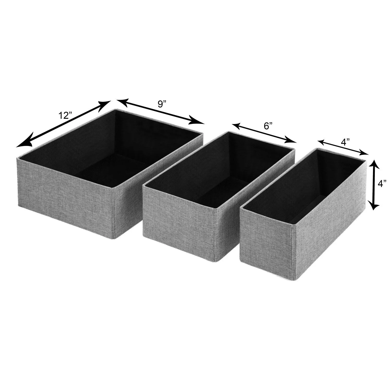 Decorative Foldable organizers, Gray Birch - 4" x 12" x 4" h (Wholesale)