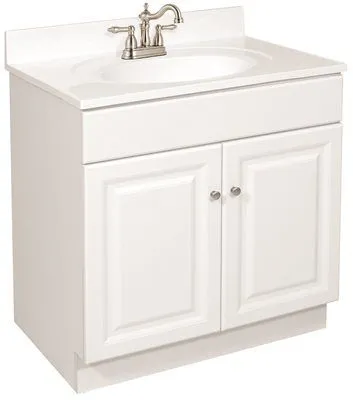 Design House Wyndham Bathroom Vanity Cabinet' Ready To Assemble' 2 Door' White' 24X31-1/2X21 In.