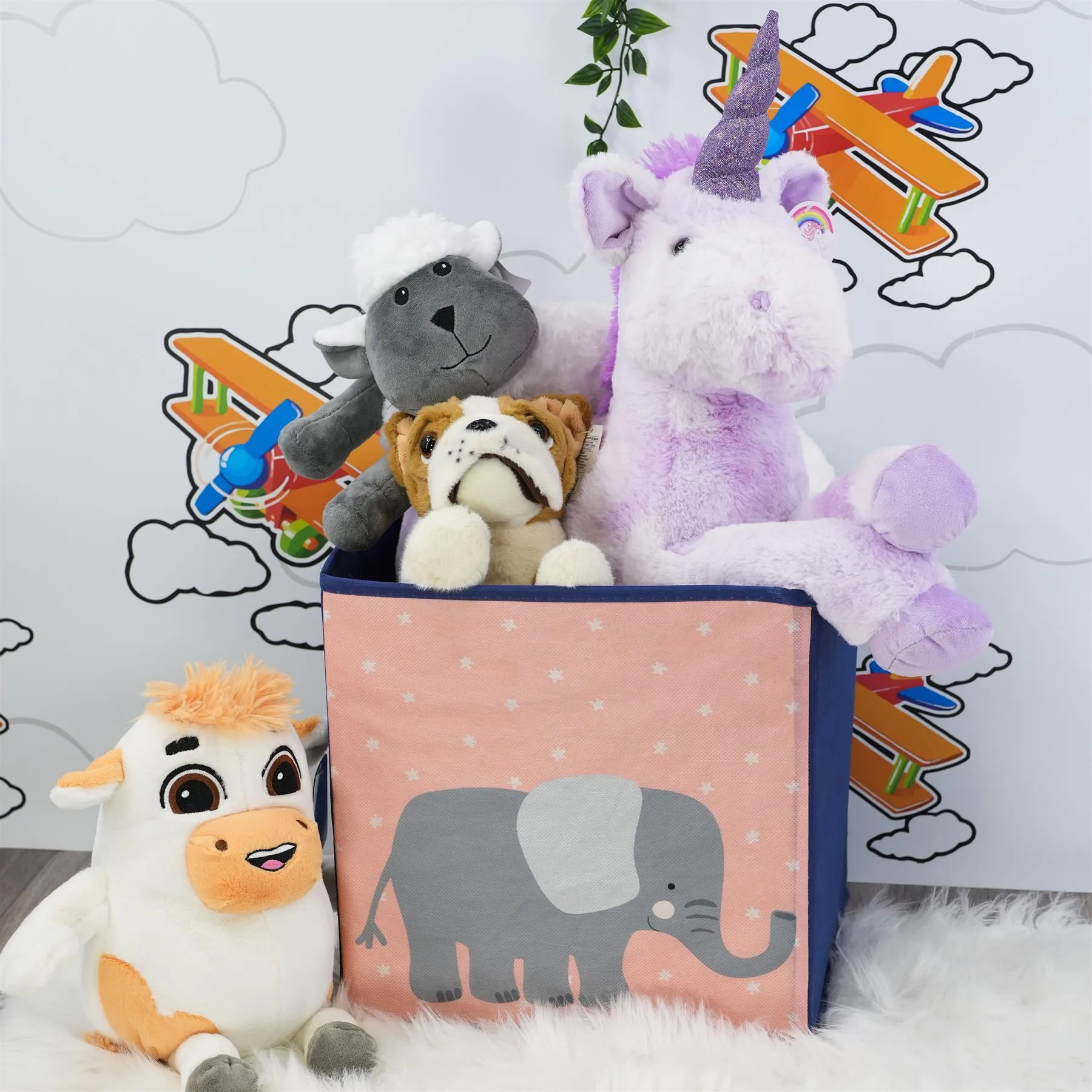 Elephant Design Foldable Storage Box