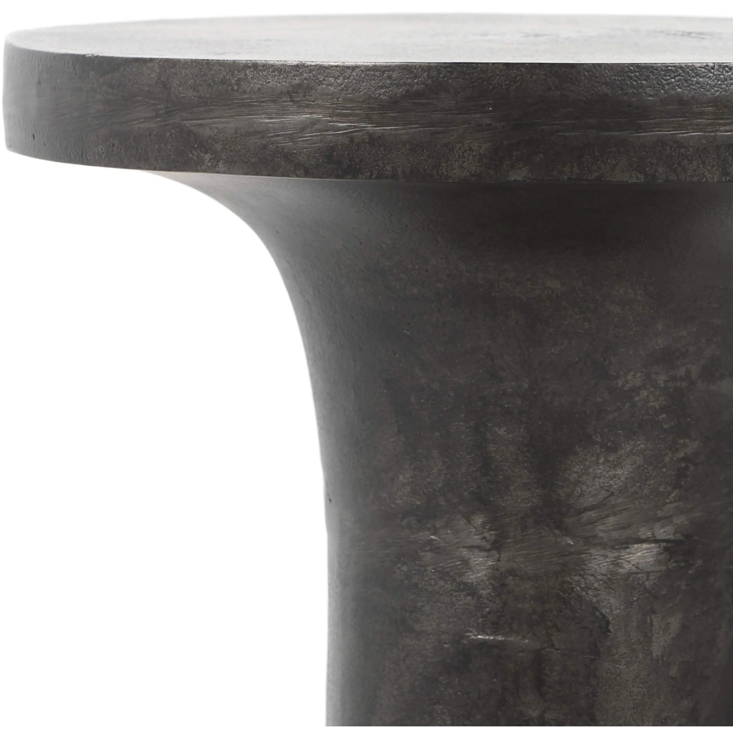 Gino End Table, Raw Black