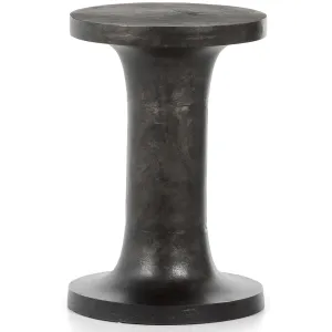 Gino End Table, Raw Black