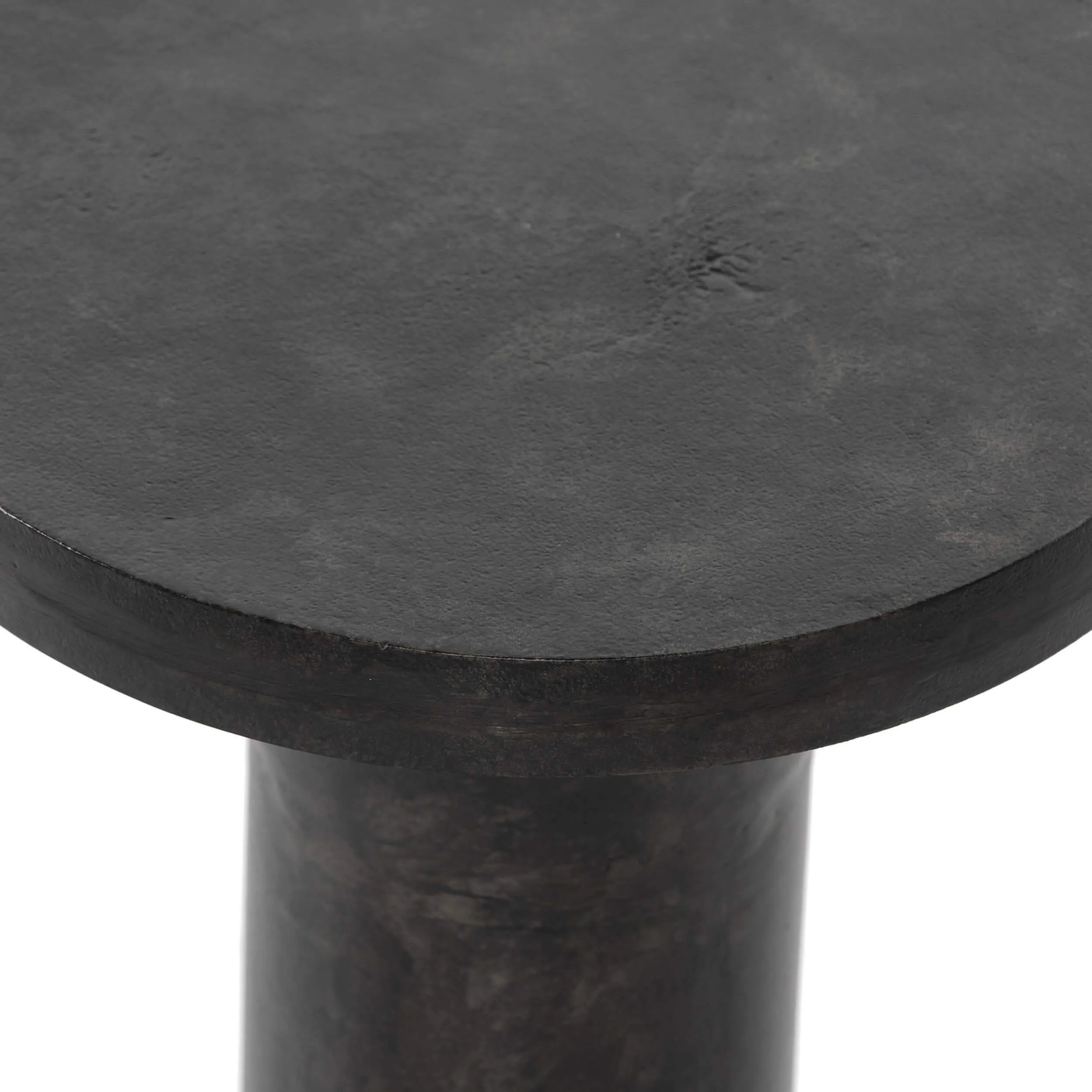 Gino End Table, Raw Black