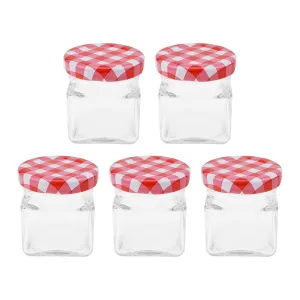 Glass Jar Set With Screw Top Lids 5 Pcs