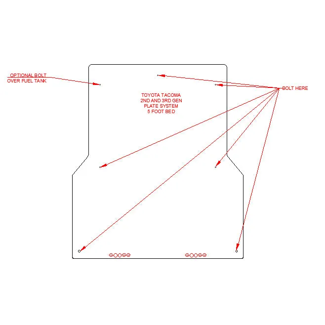 Goose Gear - Bed Plate Drawer System - Toyota Tacoma (2005-2023)