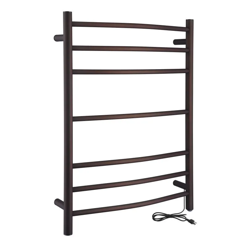 Gown 7-Bar Stainless Steel Wall Mounted Towel Warmer in Oil Rubbed Bronze