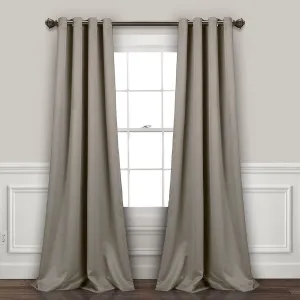 Grey Room Darkening Curtain Panel Pair - 55" W X 98" L ( Set of 2)