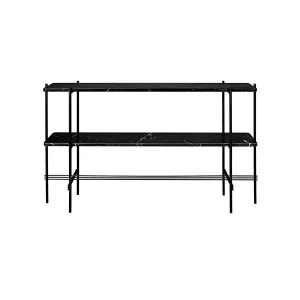 GUBI TS Console Table with Black Frame - with Shelves