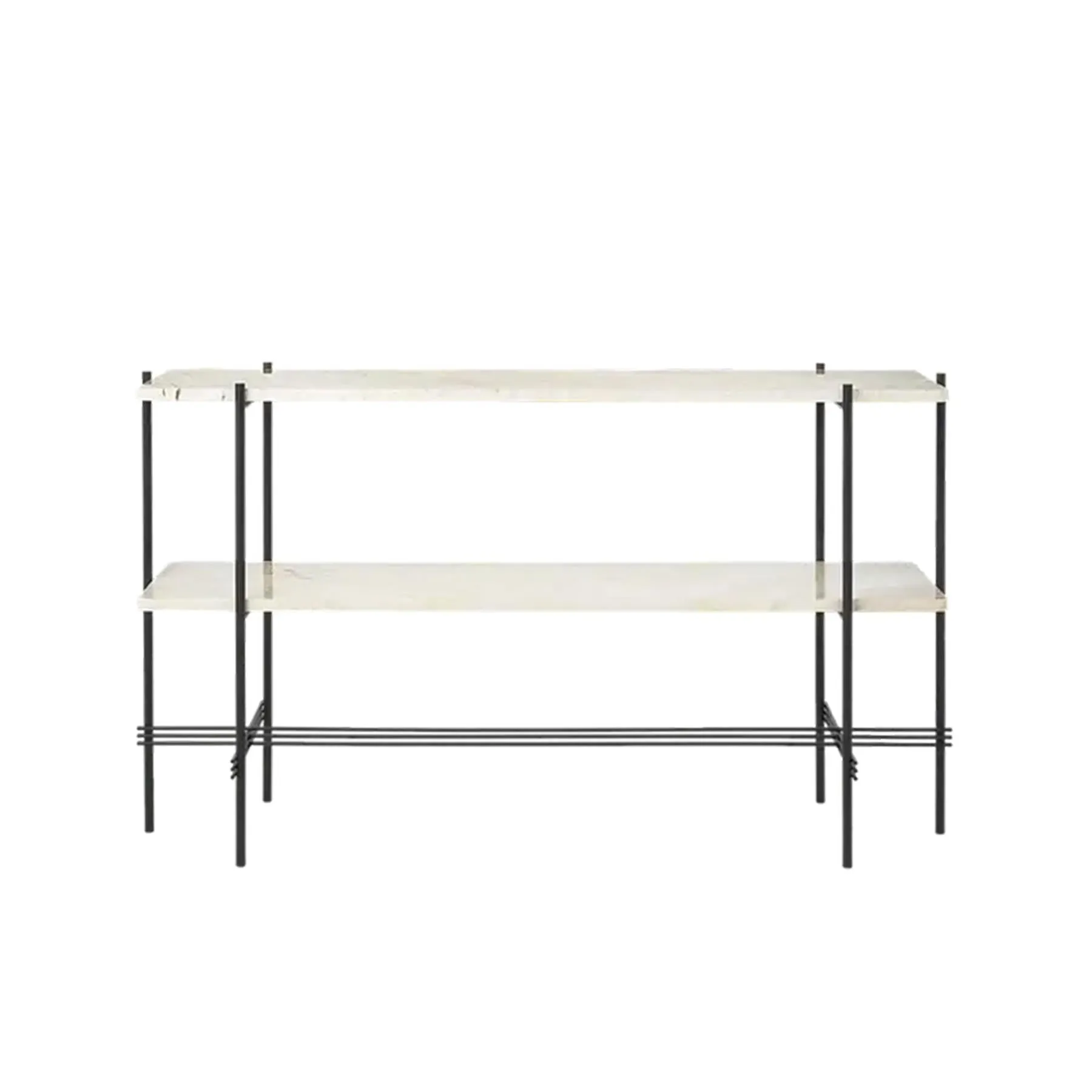 GUBI TS Console Table with Black Frame - with Shelves