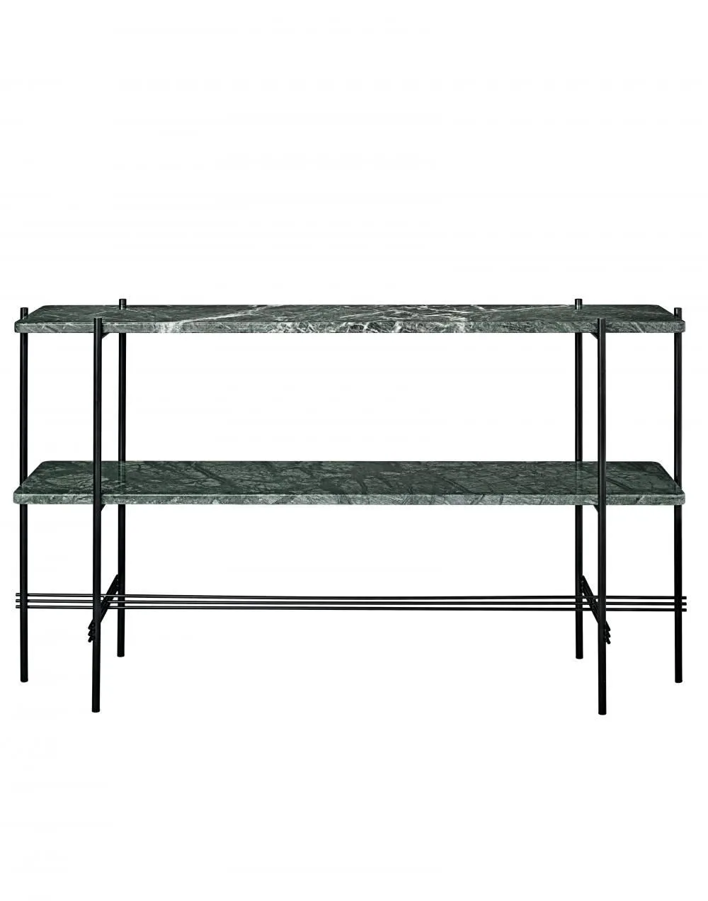 GUBI TS Console Table with Black Frame - with Shelves